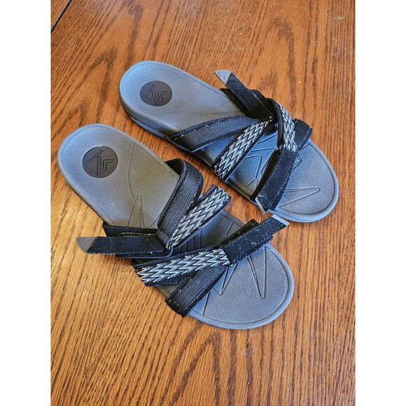 Vionic Sage Braeden Black Strappy Sandals Slides Size 9 - Picture 2 of 6